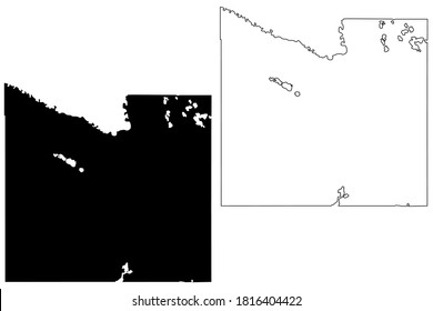 Blue Earth County,  Minnesota (U.S. county, United States of America, USA, U.S., US) map vector illustration, scribble sketch Blue Earth map