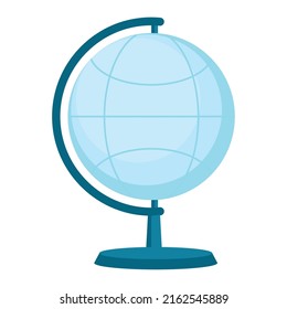 blue earth globe over white