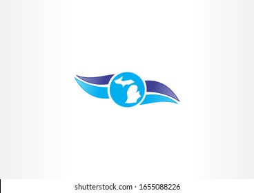 Blue Earth logo template. Globe sign concept design