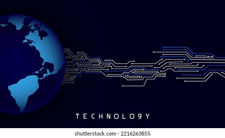 Blue earth planet world background