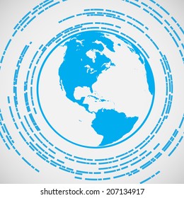 Blue Earth vector symbol