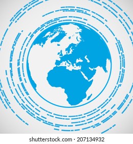 Blue Earth vector symbol