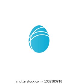 Blue easter egg