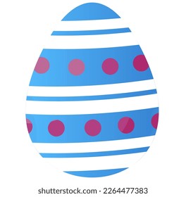 blue easter egg illustration vector