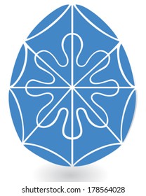 Blue Easter egg - Vector illustration