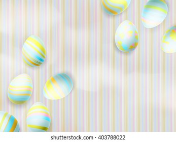 Blue Easter eggs on a color background. EPS 10 vector file included