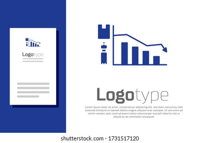 Blue Ecology infographic icon isolated on white background. Logo design template element. Vector Illustration