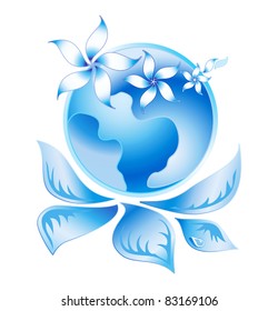 Blue Ecology Logo 2, vector