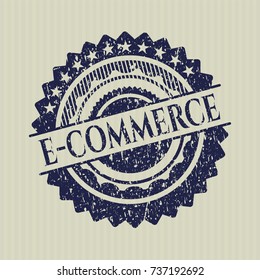 Blue e-commerce rubber seal