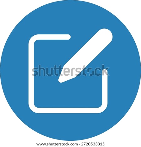 Blue edit icon . Edit text icon with pencil sign . Edit button icon . Vector illustration