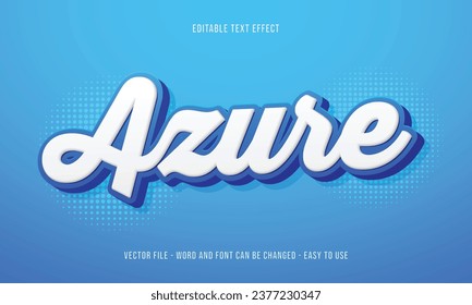 Efecto de texto editable azul, estilo de texto azulado