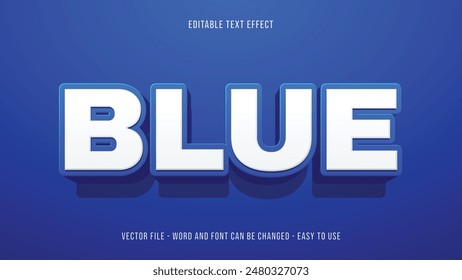 	
Blue editable text effect, bold text style