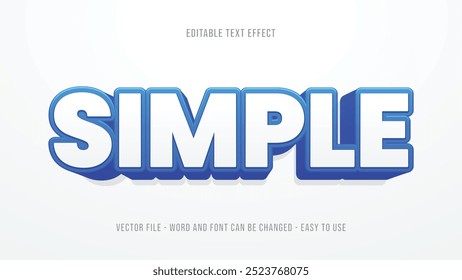 Efecto de texto editable azul, efecto de estilo de texto en negrita