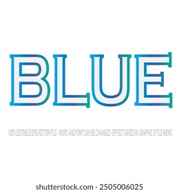 Blue editable text effect template with 3d style