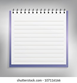 Blue education paper notepad with lines