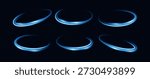 Blue effect with circle portal light and speed. Wave circular ellipse with ai and blue. Effect circle shock png turn neon vortex tornado shooting halo red ring electric futuristic gradient frame.