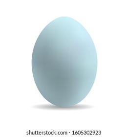 Blue egg - 3d picture. Vector illustration.