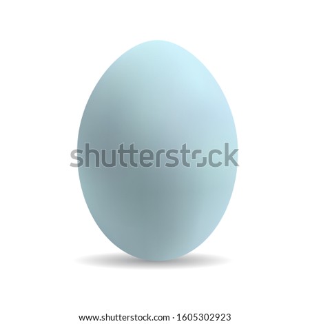Blue egg - 3d picture. Vector illustration.