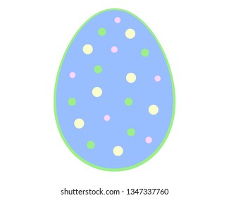 Blue egg with  circles
