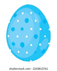 blue egg happy easter icon isolated