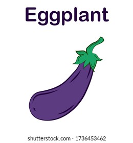 Icono de berenjena azul objeto aislado. Ilustración vectorial plana de berenjena, logotipo. Cosecha vegetal del jardín. Comida orgánica.