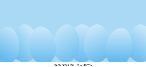 blue eggs easter design vector banner background