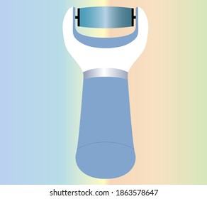 blue electric roller foot file on colorful background