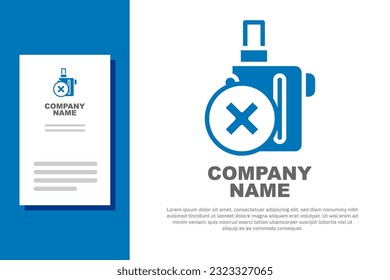 Blue Electronic cigarette icon isolated on white background. Vape smoking tool. Vaporizer Device. Logo design template element. Vector