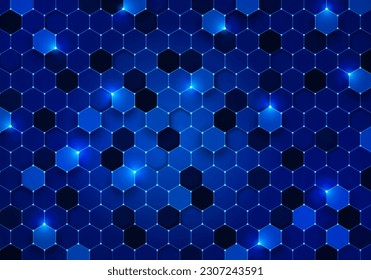 Fondo del Hexagon Electrónico Azul