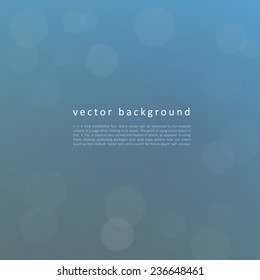 Blue elegant abstract background with bokeh lights