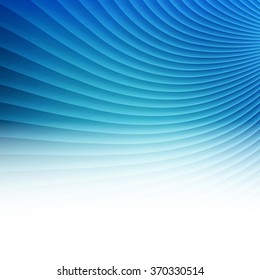 Blue Elegant Abstract Vector Background. Bent Lines.