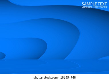 Blue elegant background  vector striped template - Vector blue lined background illustration