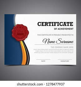 Blue Elegant Certificate Diploma
