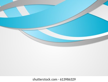 Azul elegante ondas corporativas fondo abstracto. Diseño de vectores