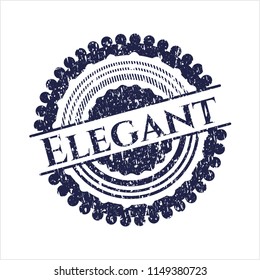 Blue Elegant distress grunge stamp