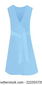 Blue elegant evening dress, vector