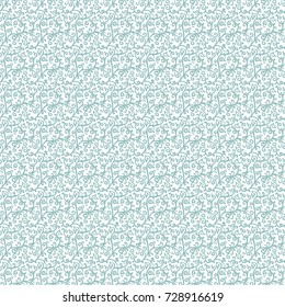 Blue elegant floral texture - vector seamless pattern