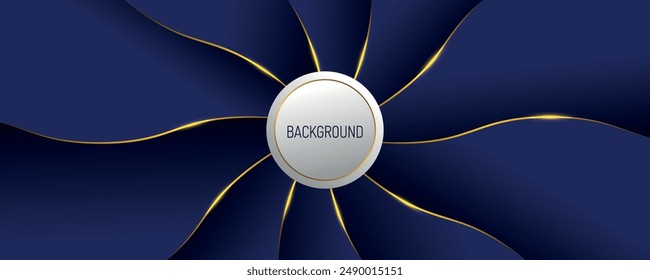 Blau eleganter und luxuriöser abstrakter Hintergrund mit Gold und glänzenden Details