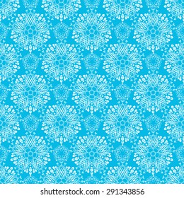 Blue elegant ornamental background. Seamless pattern.