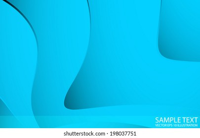 Blue elegant striped shades background vector template - Vector blue artistic background illustration