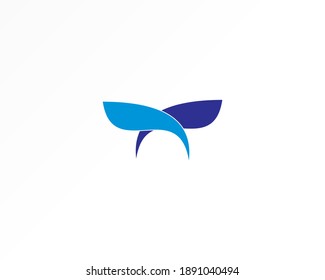 blue element shape logo design for universal symbol icon