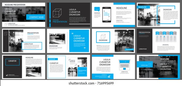 Blue Element For Slide Infographic On Background. Presentation Template. Use For Business Annual Report, Flyer, Corporate Marketing, Leaflet, Advertising, Brochure, Modern Style.