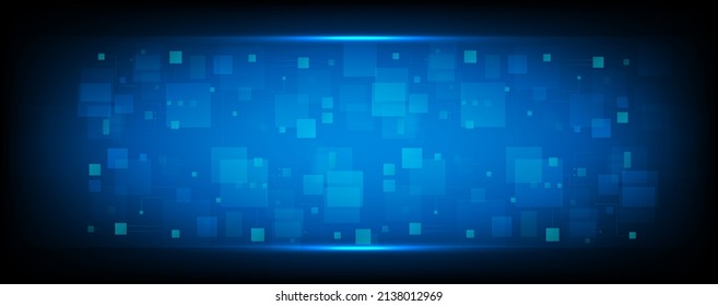 Blue element technology abstract technology innovation concept vector background and glowing light 
