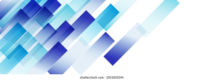 Blue Element Vector Panoramic White Background. Color Elegant Shape Pattern. Web Line Brochure. Abstract Flyer.