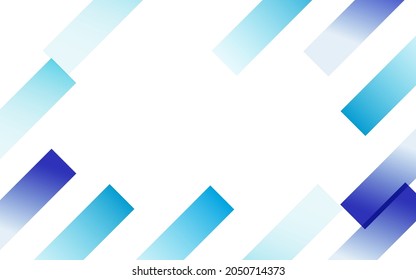 Fondo blanco del vector de elementos azules. Folleto de formas mínimas de degradado. Papel de escritorio de banda geométrica. Plantilla técnica.