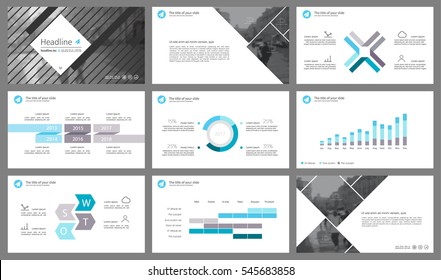 Elementos azuis para infográficos em um fundo branco. Modelos de apresentação. Use em apresentação, folheto e folheto, relatório corporativo, marketing, publicidade, relatório anual, banner.