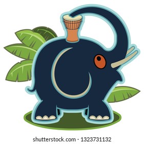 blue elephant drummer
