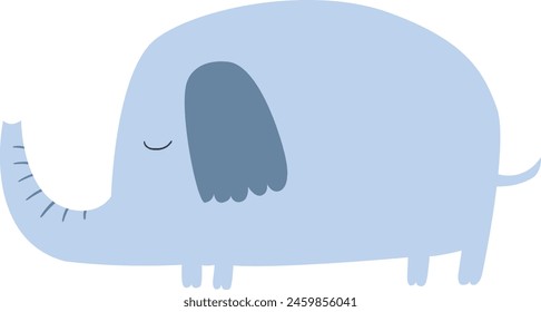 Blue Elephant vector illustration isolated
