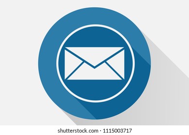 Blue email icon.