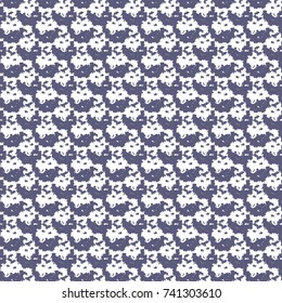 Blue embroidered knit pattern.Wool jersey texture. Abstract vector.